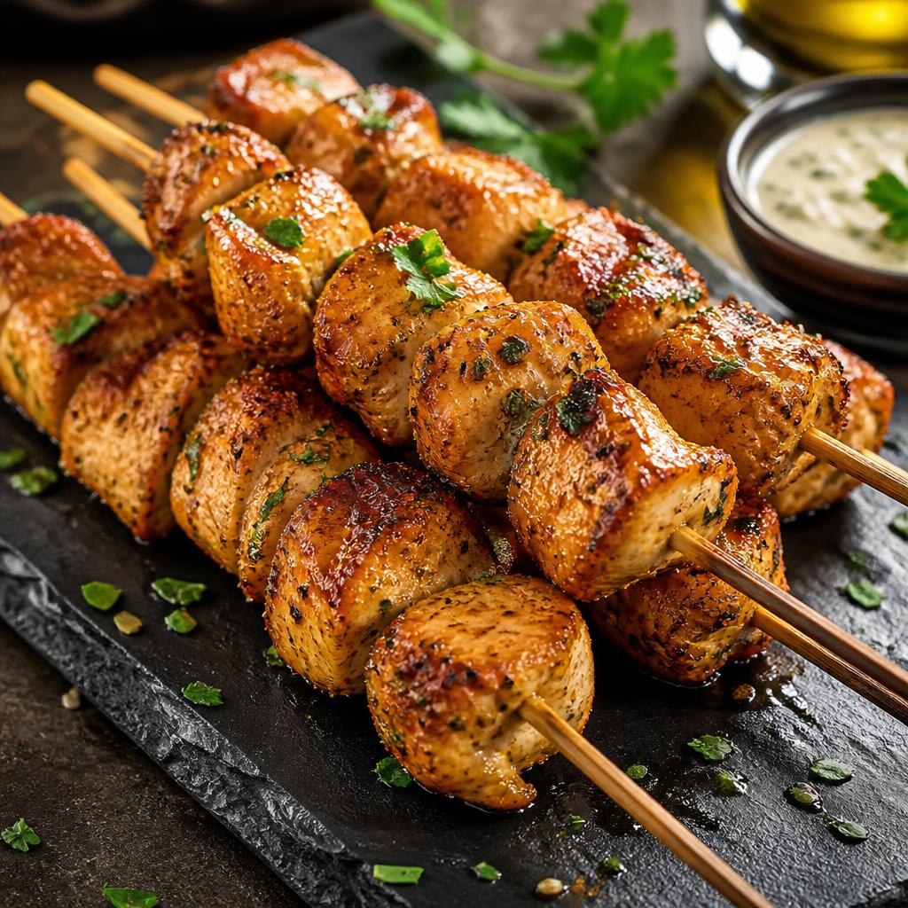 Brochette de cuisses de poulet
