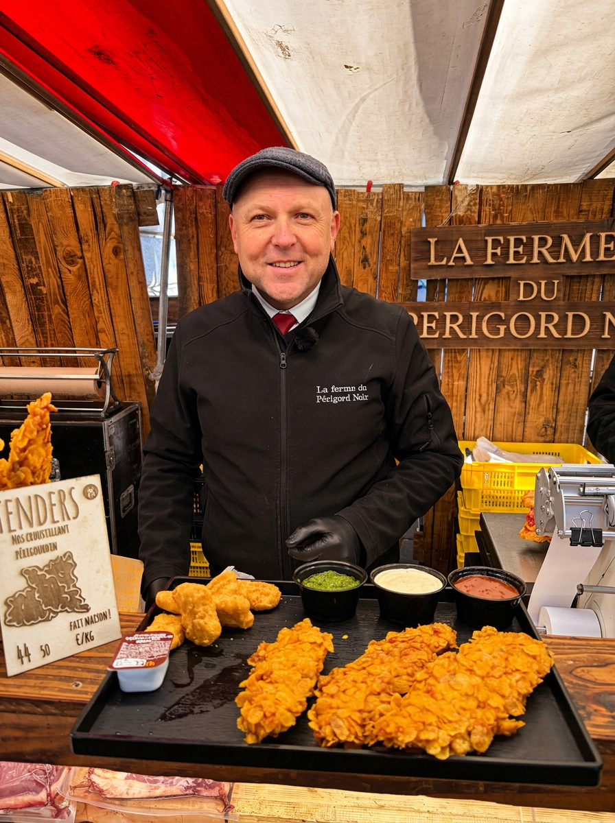 Notre stand sur un marché parisien